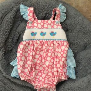 Smocked baby bubble